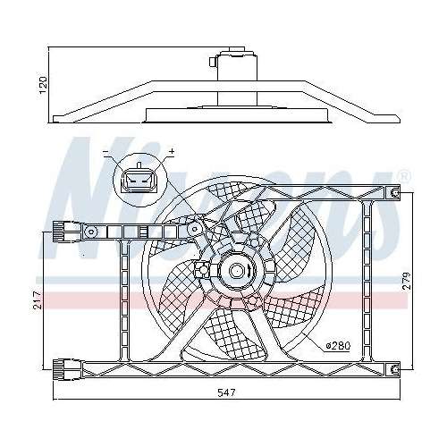 NISSENS L&uuml;fter, Motork&uuml;hlung 85920