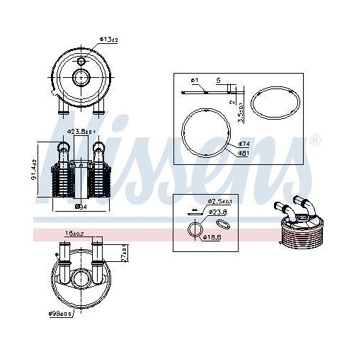 NISSENS &Ouml;lk&uuml;hler, Automatikgetriebe ** FIRST FIT ** 91507