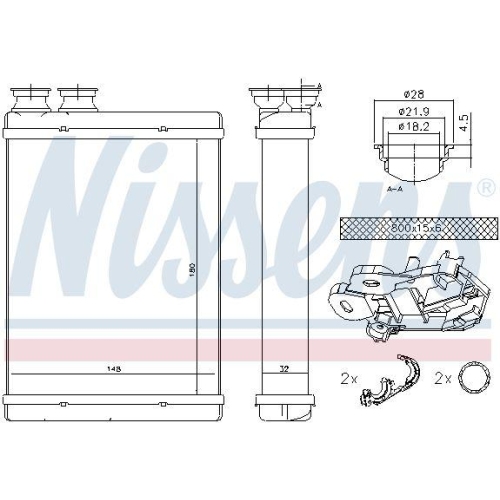 NISSENS W&auml;rmetauscher, Innenraumheizung 71167