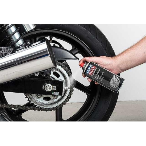 2XKettenspray LIQUI MOLY 1591 Motorbike Kettenspray weiß Spezialfett Dose 400 ml