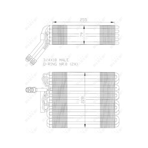 NRF Verdampfer, Klimaanlage 36024