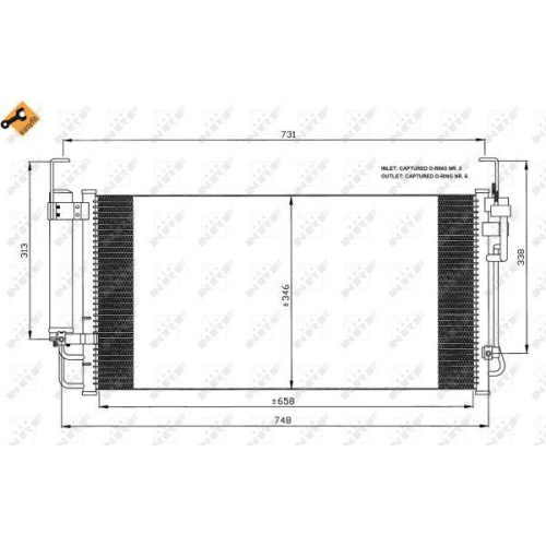NRF Kondensator, Klimaanlage EASY FIT 35473