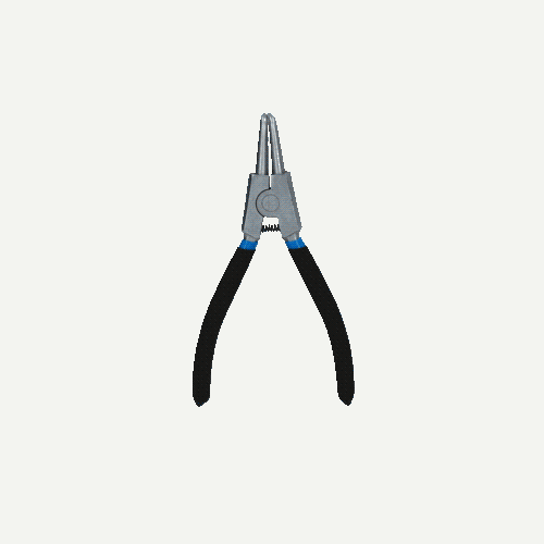 Seegeringzange f&uuml;r Au&szlig;ensicherungsringe, abgewinkelt, 175 mm BRILLIANT TOOLS
