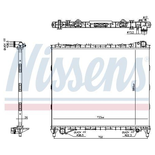 NISSENS K&uuml;hler, Motork&uuml;hlung 606799