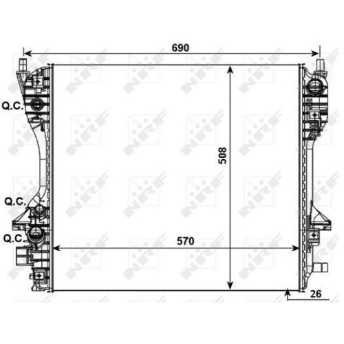 NRF Kühler, Motorkühlung 53012