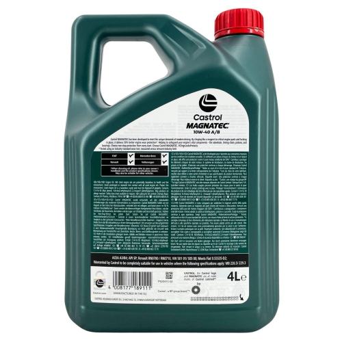 Motor&ouml;l Castrol Magnatec 10W-40 A/B VW Renault Mercedes MB Fiat ACEA A3B4 4Liter
