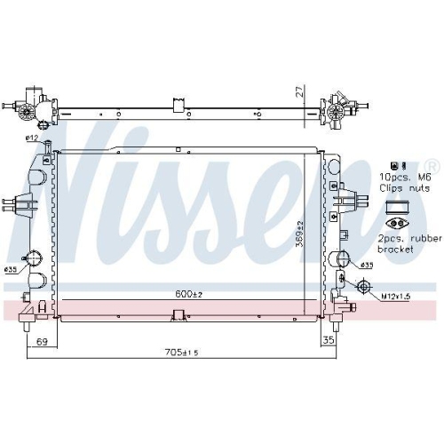 NISSENS K&uuml;hler, Motork&uuml;hlung ** FIRST FIT ** 63121
