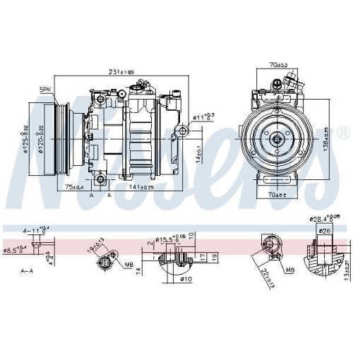 NISSENS Kompressor, Klimaanlage ** FIRST FIT ** 89232