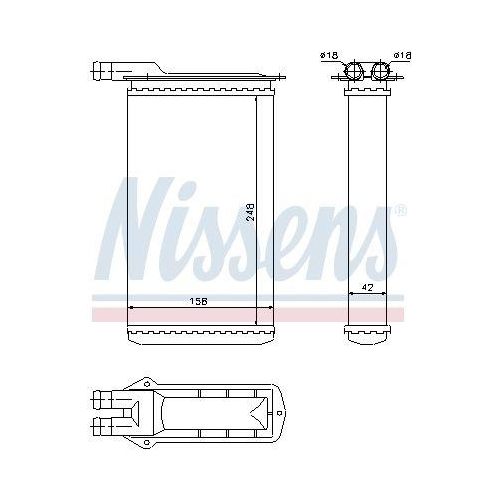 NISSENS W&auml;rmetauscher, Innenraumheizung 71942