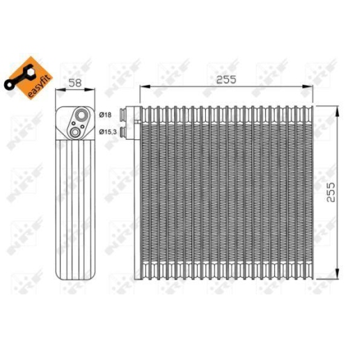 NRF Verdampfer, Klimaanlage EASY FIT 36114