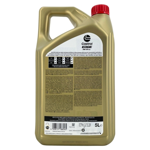 Castrol EDGE Titanium FST 5W-30 LL Motor&ouml;l VW 504 00/ 507 00 Porsche C30 5 Liter