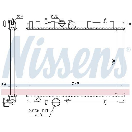 NISSENS K&uuml;hler, Motork&uuml;hlung 63697