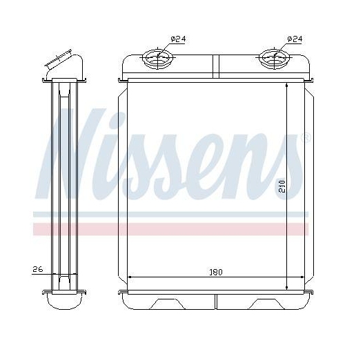 NISSENS W&auml;rmetauscher, Innenraumheizung 73341
