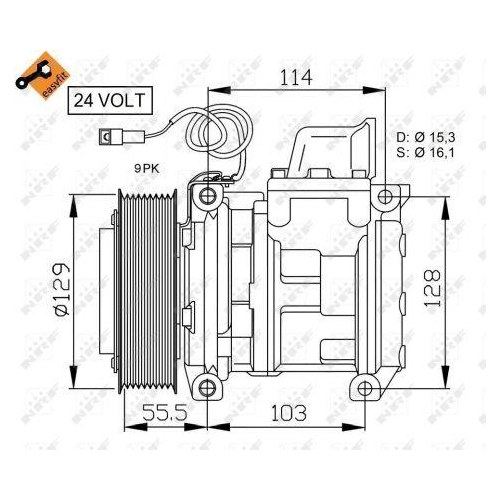 NRF Kompressor, Klimaanlage EASY FIT 32567