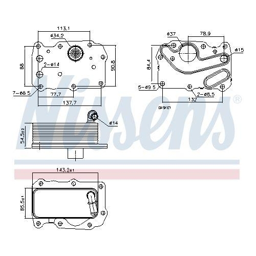 NISSENS &Ouml;lk&uuml;hler, Motor&ouml;l ** FIRST FIT ** 91242