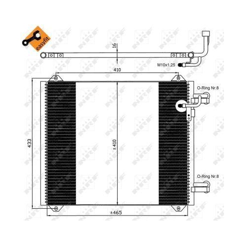 NRF Kondensator, Klimaanlage EASY FIT 35362