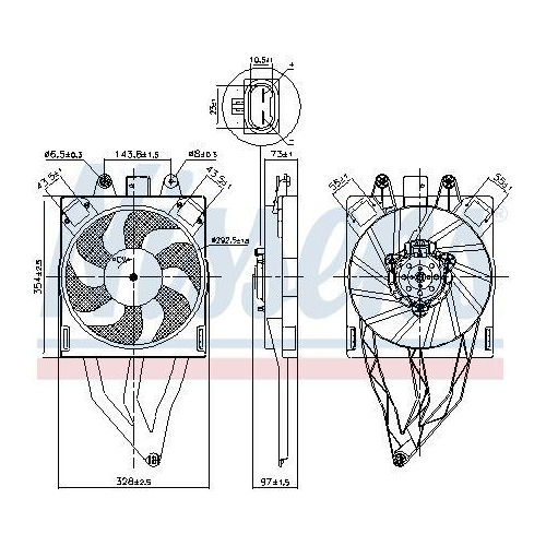 NISSENS L&uuml;fter, Motork&uuml;hlung 850066