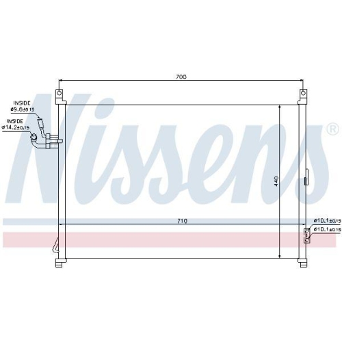 NISSENS Kondensator, Klimaanlage 940014