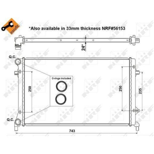NRF Kühler, Motorkühlung EASY FIT 53405
