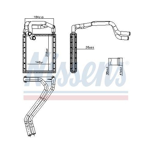 NISSENS W&auml;rmetauscher, Innenraumheizung 707347