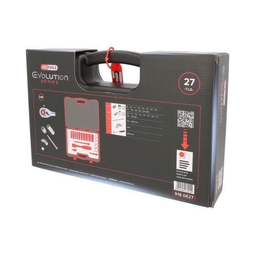 3/8 Zoll CHROMEplus Steckschl&uuml;ssel-Satz, 27-tlg KS TOOLS 918.0627