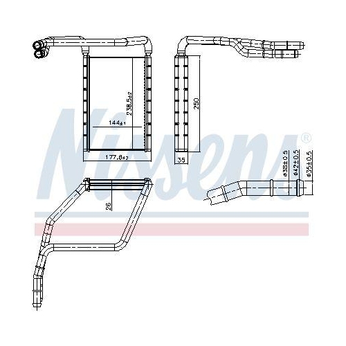 NISSENS W&auml;rmetauscher, Innenraumheizung 707409