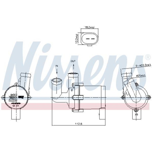 NISSENS Zusatzwasserpumpe (Kühlwasserkreislauf) 831380