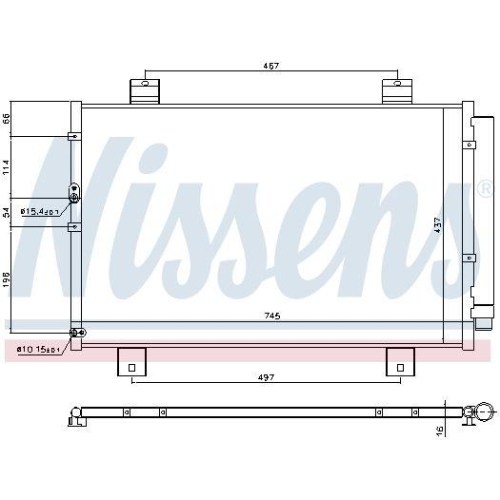 NISSENS Kondensator, Klimaanlage 940697