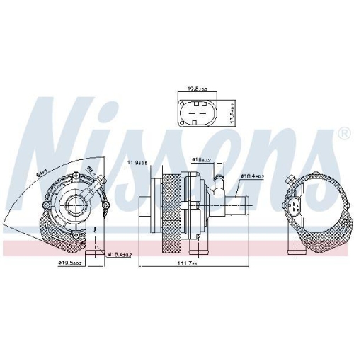 NISSENS Zusatzwasserpumpe (Kühlwasserkreislauf) 831378