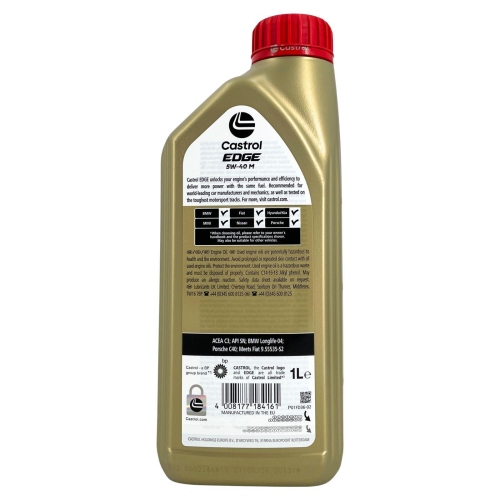 Motor&ouml;l Castrol Edge 5W-40 M VW 511 00 BMW Longlife-04 Fiat 1 Liter