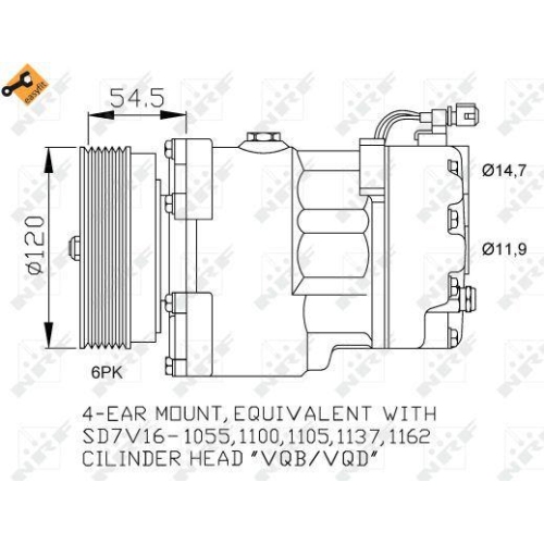 NRF Kompressor, Klimaanlage EASY FIT 32033