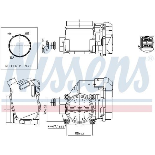 NISSENS Drosselklappenstutzen ** FIRST FIT ** 955116