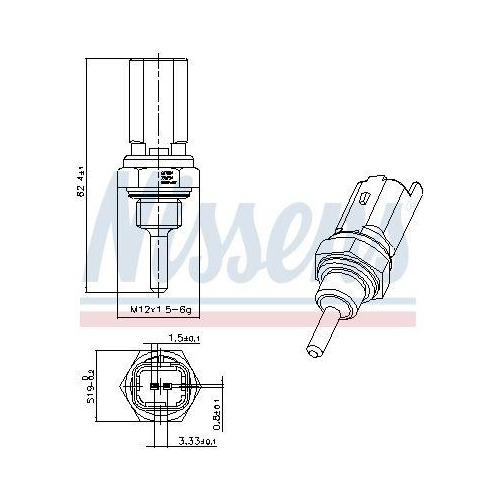 NISSENS Sensor, K&uuml;hlmitteltemperatur ** FIRST FIT ** 207004