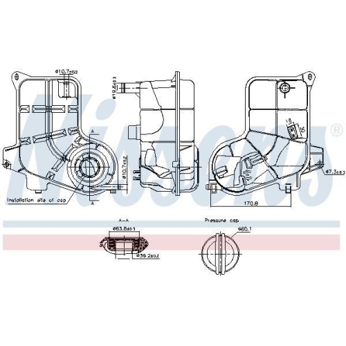 NISSENS Ausgleichsbehälter, Kühlmittel ** FIRST FIT ** 996291