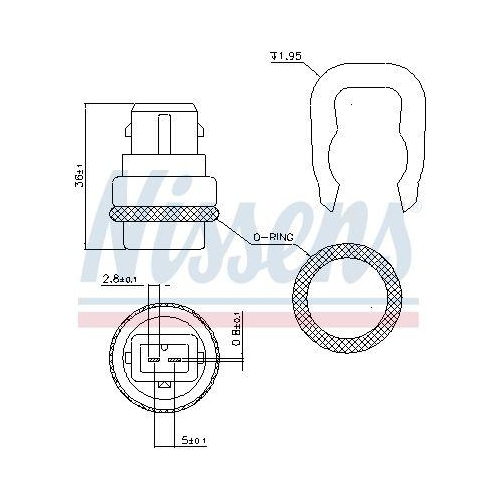 NISSENS Sensor, K&uuml;hlmitteltemperatur ** FIRST FIT ** 207024