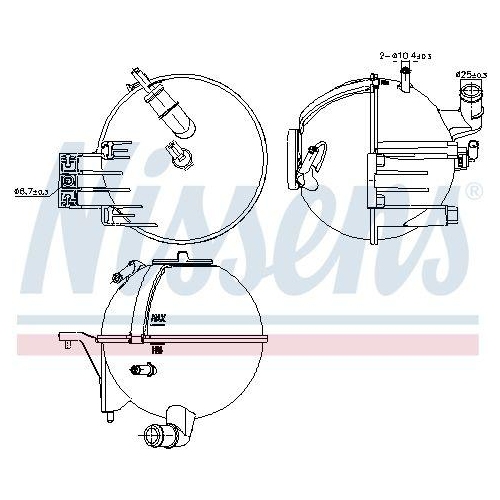 NISSENS Ausgleichsbehälter, Kühlmittel ** FIRST FIT ** 996296