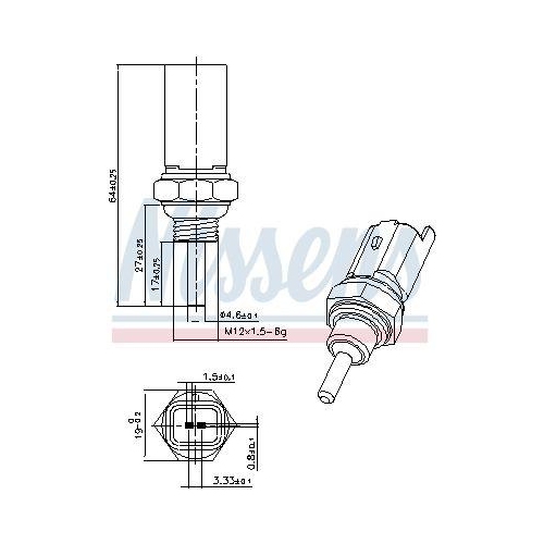 NISSENS Sensor, K&uuml;hlmitteltemperatur 207034