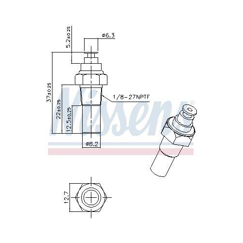 NISSENS Sensor, K&uuml;hlmitteltemperatur 207036