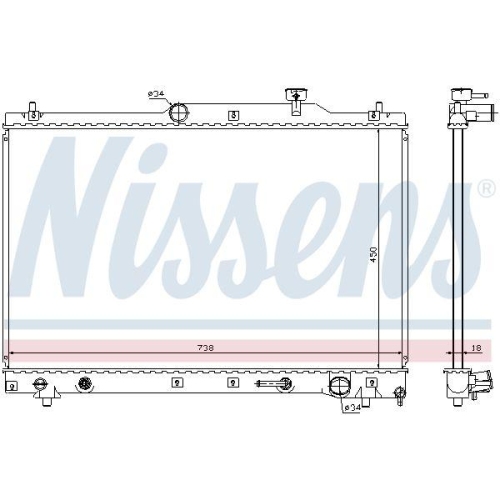NISSENS K&uuml;hler, Motork&uuml;hlung 64657