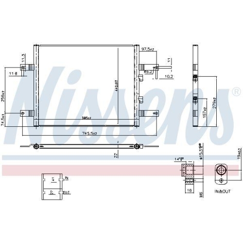 NISSENS Kondensator, Klimaanlage ** FIRST FIT ** 941307