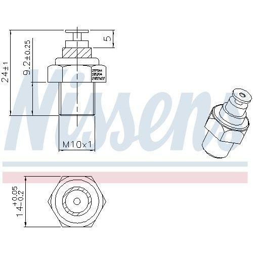 NISSENS Sensor, K&uuml;hlmitteltemperatur 207044