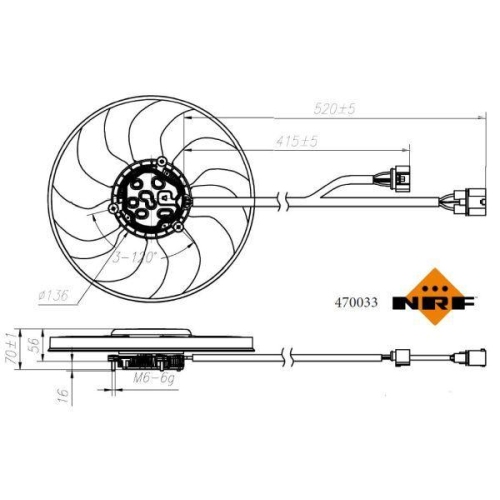 NRF Lüfter, Motorkühlung 470033