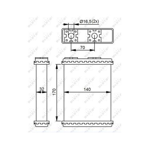 NRF W&auml;rmetauscher, Innenraumheizung 52230