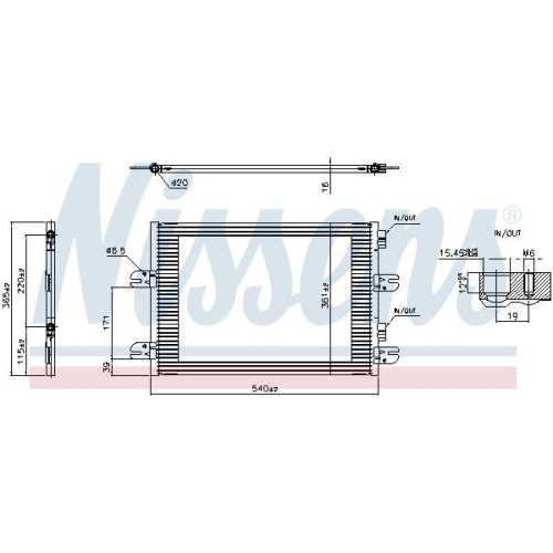 NISSENS Kondensator, Klimaanlage ** FIRST FIT ** 941414
