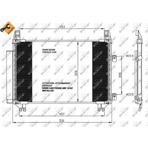 NRF Kondensator, Klimaanlage EASY FIT 35653