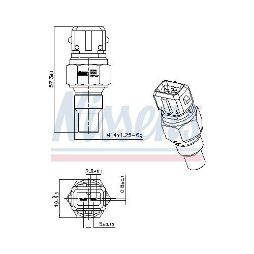 NISSENS Sensor, K&uuml;hlmitteltemperatur 207049