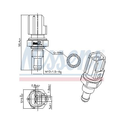 NISSENS Sensor, K&uuml;hlmitteltemperatur 207056