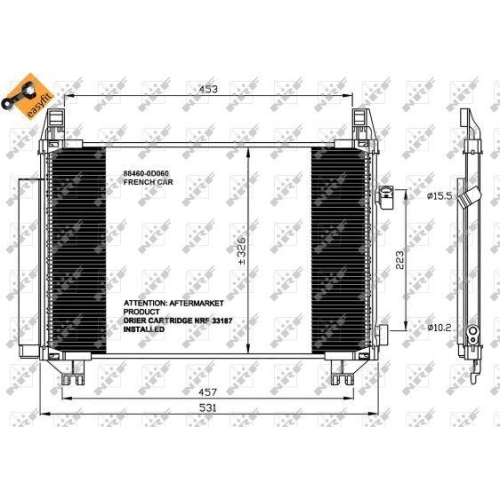 NRF Kondensator, Klimaanlage EASY FIT 35654