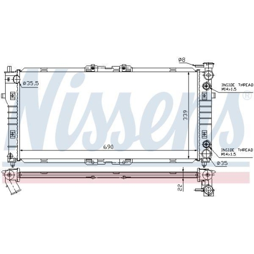 NISSENS K&uuml;hler, Motork&uuml;hlung ** FIRST FIT ** 62393
