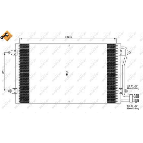 NRF Kondensator, Klimaanlage EASY FIT 35656
